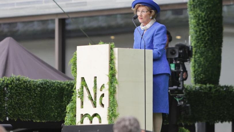 Königin Sonja von Norwegen spricht bei der Eröffnung des neuen Nationalmuseums. Am Hafen von Oslo ist Norwegens neues Nationalmuseum für Kunst, Architektur und Design eröffnet worden. Foto: Christoffer Andersen/NTB/dpa