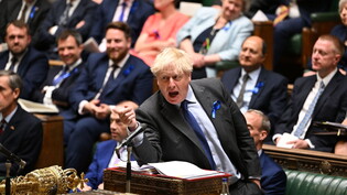 dpatopbilder - HANDOUT - Boris Johnson, Premierminister von Großbritannien, spricht im britischen Unterhaus bei der wöchentlichen Fragestunde «Prime Minister's Questions» (Fragen an den Premierminister). Foto: Jessica Taylor/UK Parliament/AP/dpa -…