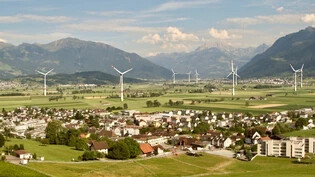 Zukunftsvision oder Schreckensvision? So visualisiert der Zusammenschluss von Windkraftgegnern «Freie Landschaft Schweiz» Windräder im Linthgebiet. 