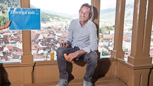 Über den Dächern von Chur: «Hier kann ich den Kopf lüften», sagt Stadtentwickler Andreas Pöhl beim «Zmorga» im Haldenhüttli.