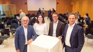 Fordern Netto-Null: Markus Feltscher, Géraldine Danuser, David Bresch und Stefan Engler (von links) sind für eine klimafreundliche Zukunft.
