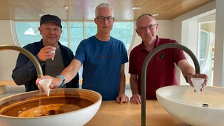 Ein Team: Stefan Forster, Ernst Bromeis und Bruno Abegg setzen sich für ein nachhaltiges Wassermanagement ein.