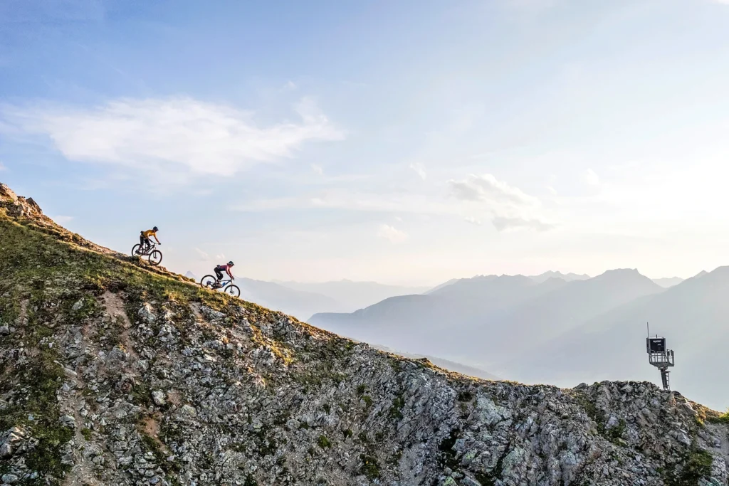 Mountainbiker im Sommer in Davos, Foto Martin Bissig